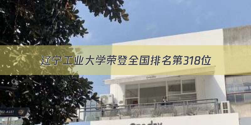 辽宁工业大学荣登全国排名第318位