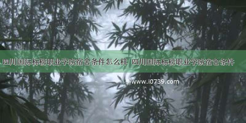 四川国际标榜职业学院宿舍条件怎么样→四川国际标榜职业学院宿舍条件