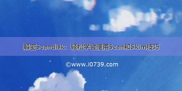 解密Scandisk：轻松学会使用Scan和Skim技巧