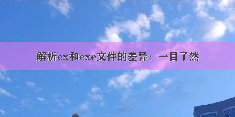 解析ex和exe文件的差异：一目了然