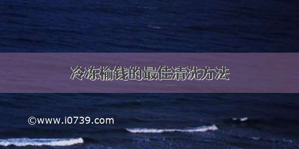 冷冻榆钱的最佳清洗方法